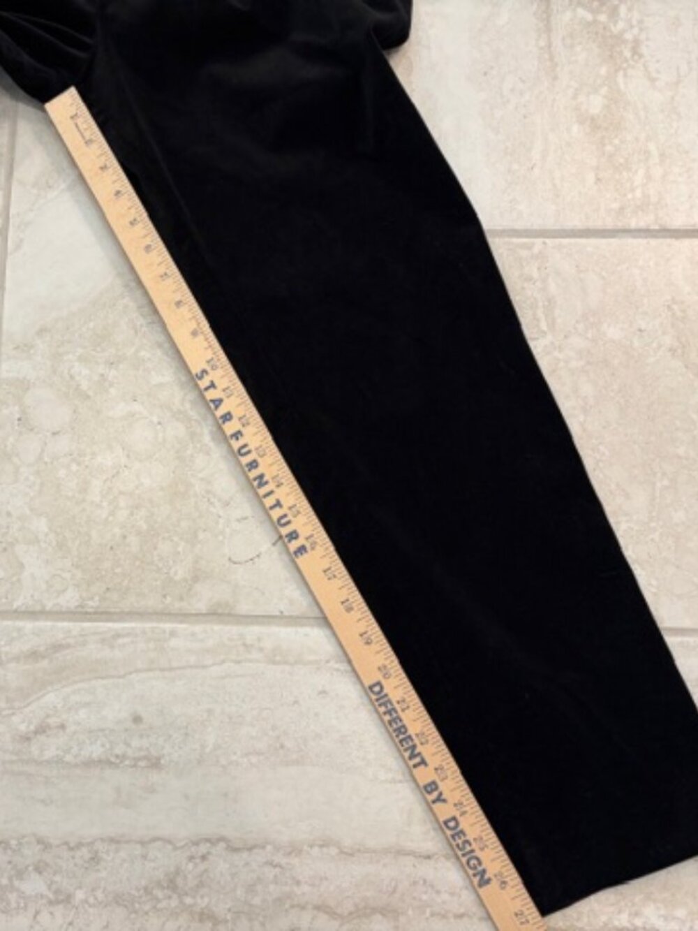 NWT Lauren Ralph Lauren Black Velvet Straight Leg Pants Women Sz 14 Quiet Luxury - Picture 8 of 8